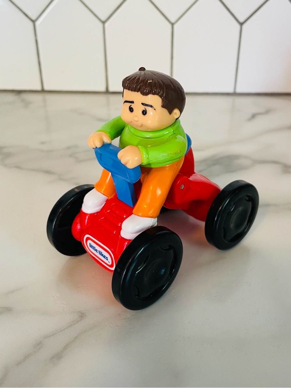 2003 Little Tikes Burger King Kids Meal Toy - Boy on 4-Wheeler